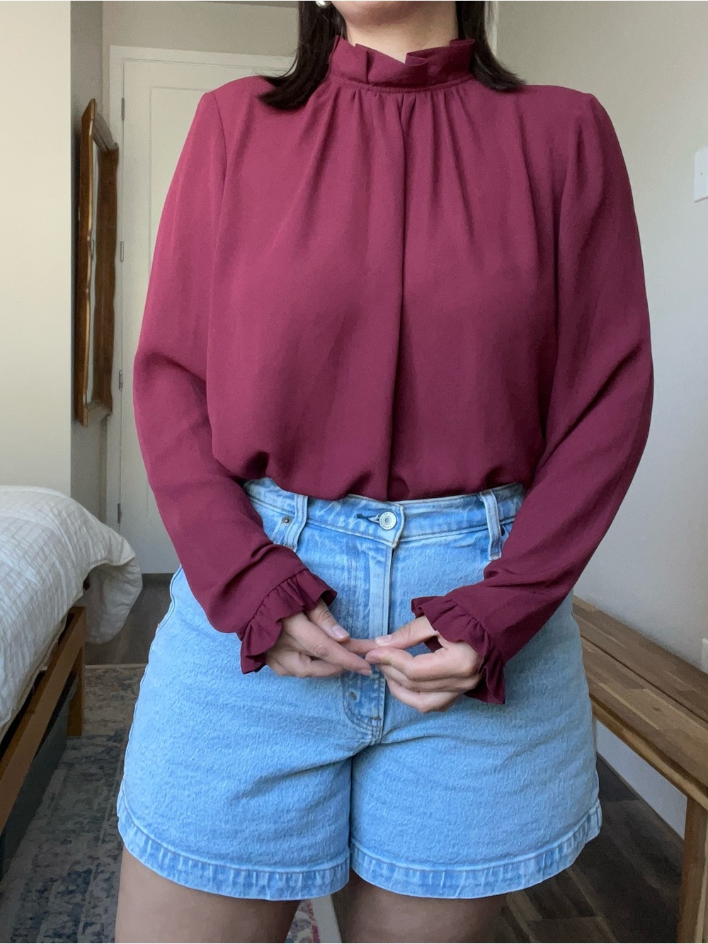 Boutique Maroon XL Blouse